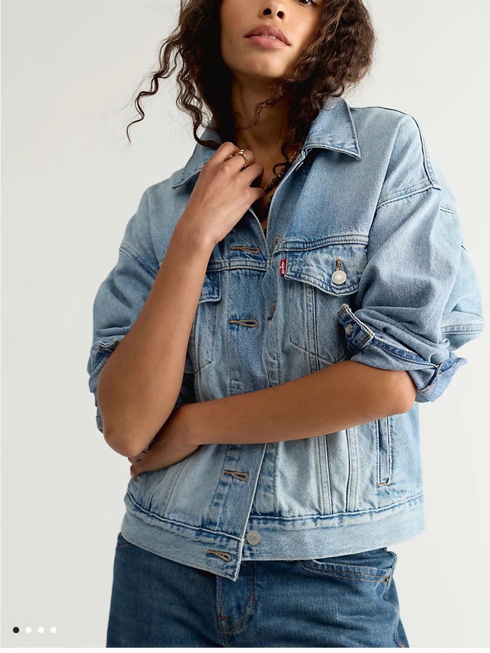 Levi's 90s Denim Trucker Jacket Light Blue - Picture 5 of 5